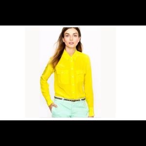 J Crew Yellow Silk Shirt